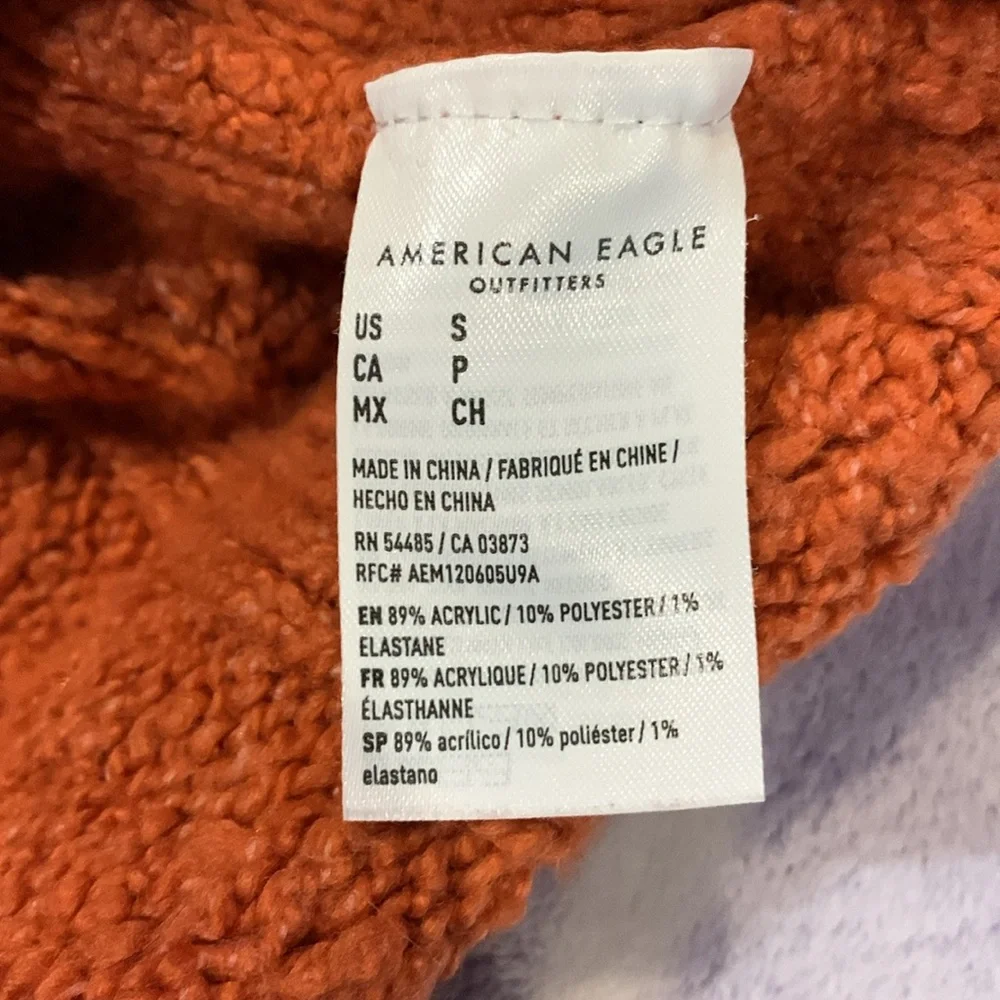 American Eagle Soft & Cozy Hoodie Sweater Coral - Picture 8 of 9